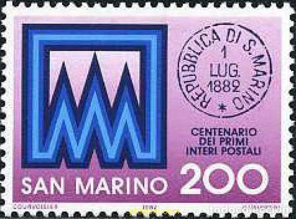 Briefmarken: 141165 MNH SAN MARINO 1982 CENTENARIO DE LAS PRIMERAS OFICINAS DE CORREOS EN SAN MARINO