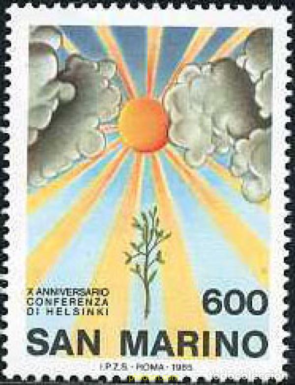 Sellos: 141208 MNH SAN MARINO 1985 10 ANIVERSARIO DE LA CONFERENCIA DE HELSINKI