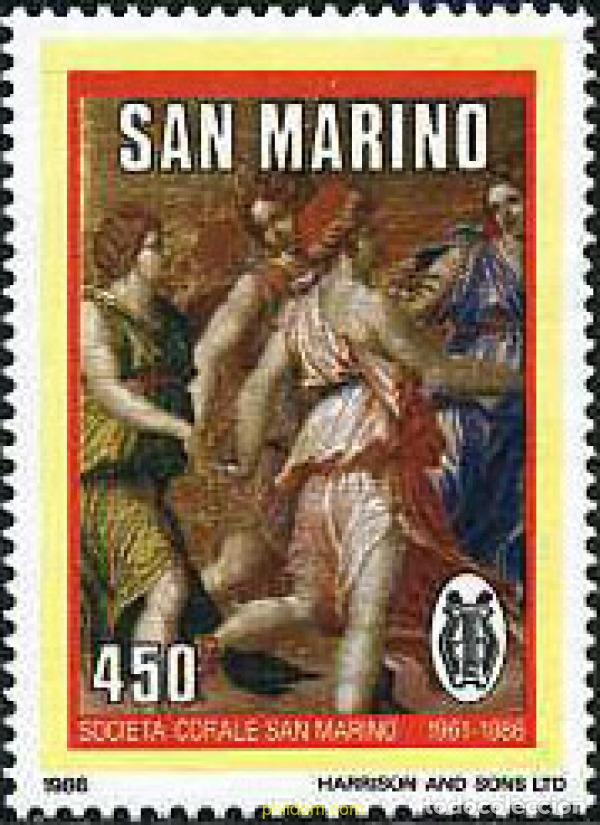 Sellos: 141223 MNH SAN MARINO 1986 25 ANIVERSARIO DE LA SOCIEDAD CORAL DE SAN MARINO