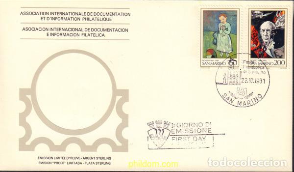 Sellos: 445450 MNH SAN MARINO 1981 100 ANIVERSARIO DEL NACIMIENTO DEL PINTOR PABLO PICASSO