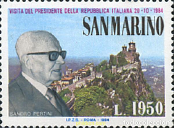 Selos: 141205 MNH SAN MARINO 1984 VISITA DEL PRESIDENTE ITALIANO SANDRO PERTINI