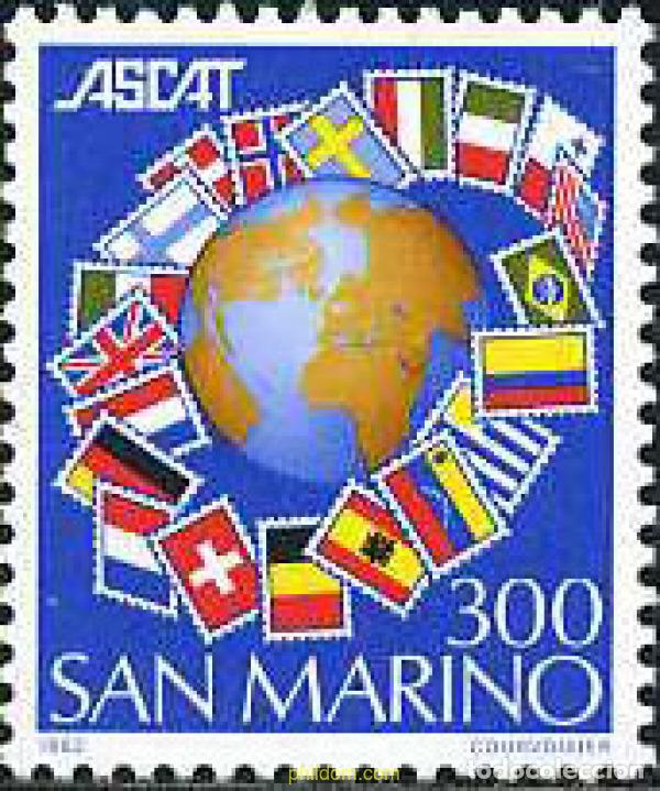 Selos: 141176 MNH SAN MARINO 1982 5 ANIVERSARIO DE LA ASOCIACION INTERNACIONAL DE EDITORES DE CATALOGOS FI