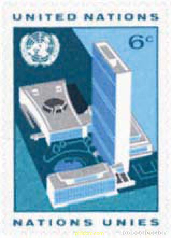 Sellos: 346289 MNH NACIONES UNIDAS. Nueva York 1968 SEDE DE LAS NACIONES UNIDAS