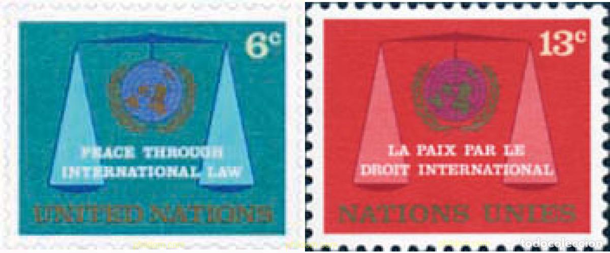 Sellos: 141243 MNH NACIONES UNIDAS. Nueva York 1969 20 ANIVERSARIO DE LA SESION DE DERECHO INTERNACIONAL DE