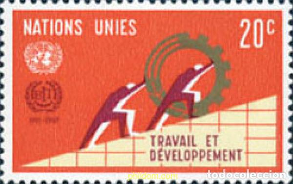 Sellos: 360226 MNH NACIONES UNIDAS. Nueva York 1969 50 ANIVERSARIO DE LA ORGANIZACION INTERNACIONAL DEL TRA