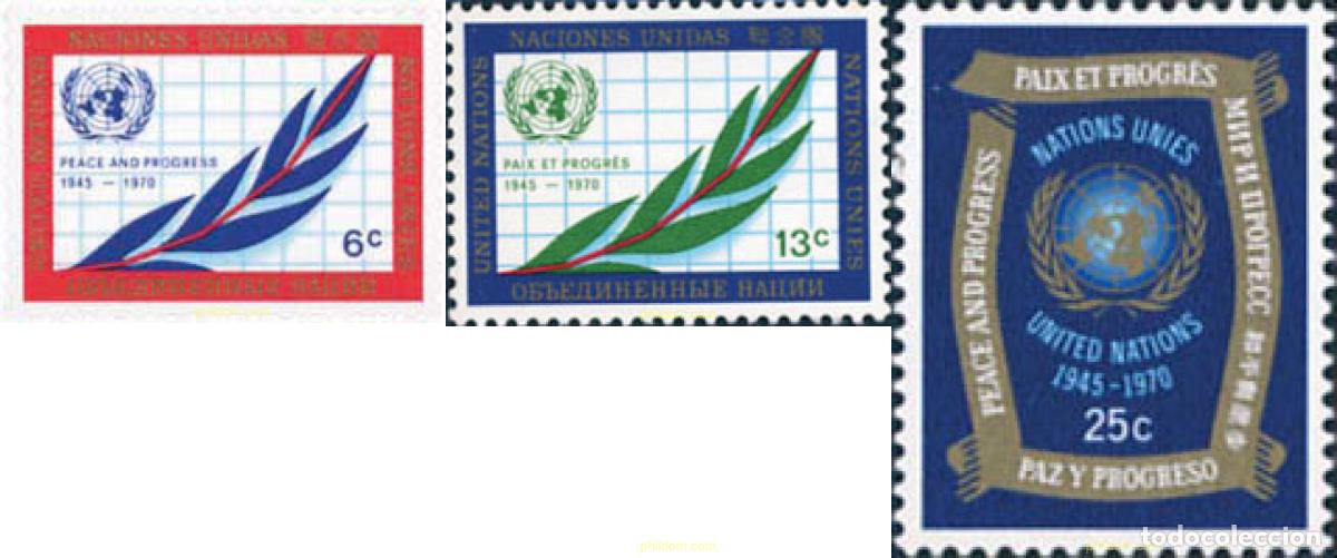 Sellos: 141248 MNH NACIONES UNIDAS. Nueva York 1970 25 ANIVERSARIO DE LAS NACIONES UNIDAS