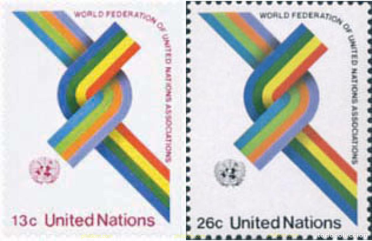 Sellos: 141284 MNH NACIONES UNIDAS. Nueva York 1976 FEDERACION MUNDIAL DE LAS ASOCIACIONES PARA LAS NACIONE