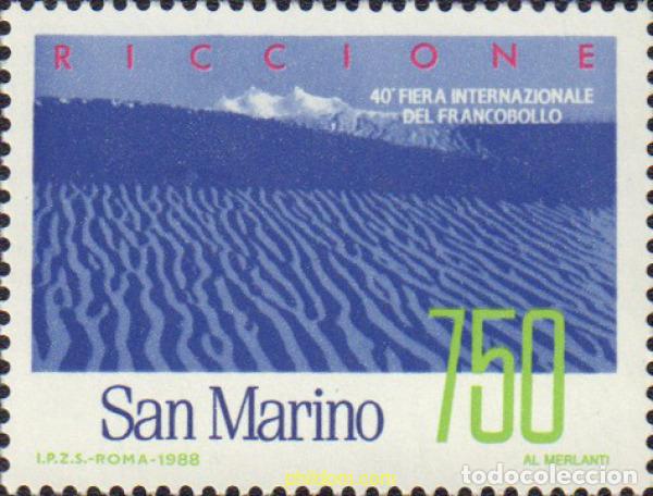 Sellos: 141291 MNH SAN MARINO 1988 JORNADA FILATELICA SAN MARINO - RICCIONE