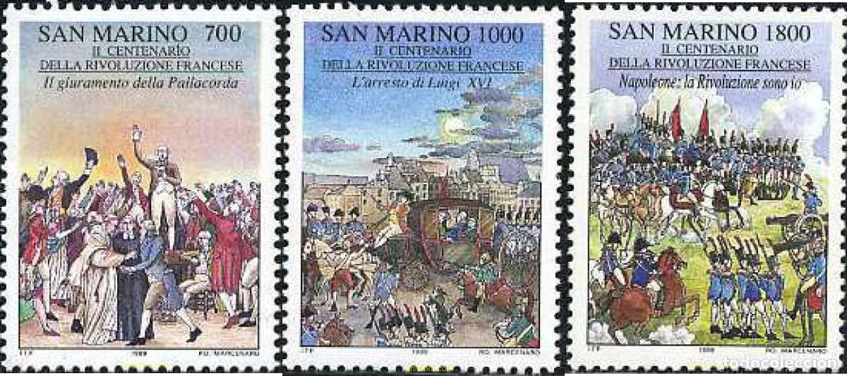Sellos: 141315 MNH SAN MARINO 1989 BICENTENARIO DE LA REVOLUCION FRANCESA