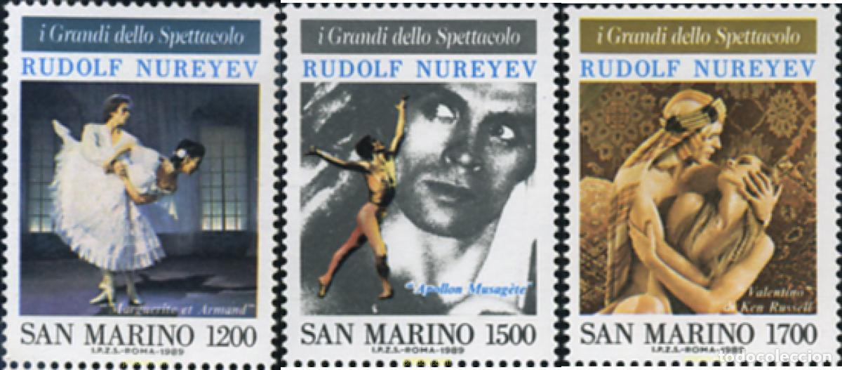 Sellos: 141323 MNH SAN MARINO 1989 LOS GRANDES DEL ESPECTACULO. HOMENAJE A RUDOLF NUREYEV