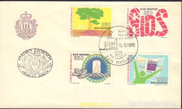 Timbres: 445525 MNH SAN MARINO 1988 SIMPOSIUM INTERNACIONAL CONTRA EL SIDA