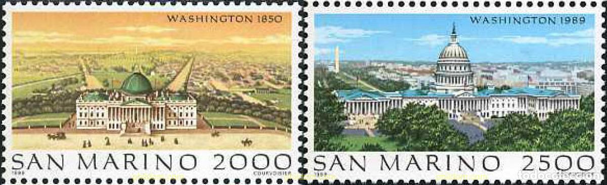 Timbres: 141331 MNH SAN MARINO 1989 LAS GRANDES CIUDADES DEL MUNDO. WASHINGTON