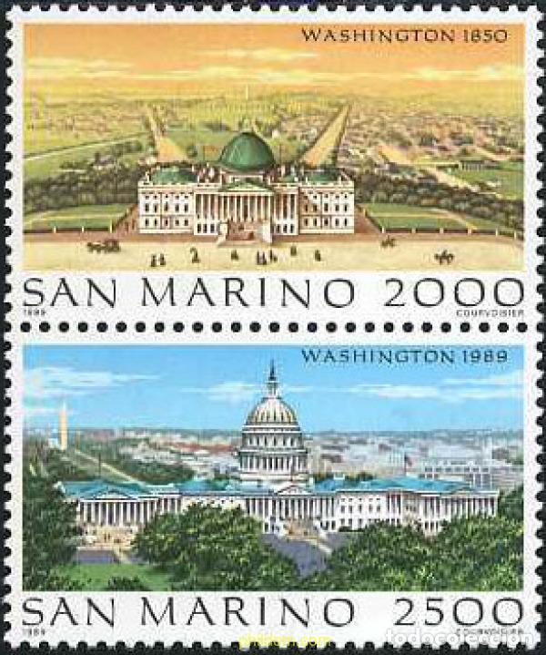 Sellos: 141332 MNH SAN MARINO 1989 LAS GRANDES CIUDADES DEL MUNDO. WASHINGTON