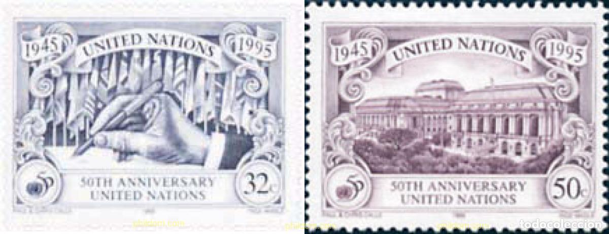 Sellos: 141357 MNH NACIONES UNIDAS. Nueva York 1995 50 ANIVERSARIO DE LAS NACIONES UNIDAS