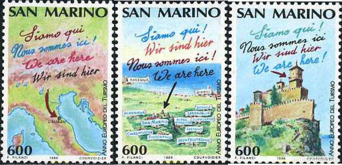 Sellos: 141358 MNH SAN MARINO 1990 A&Ntilde;O EUROPEO DEL TURISMO