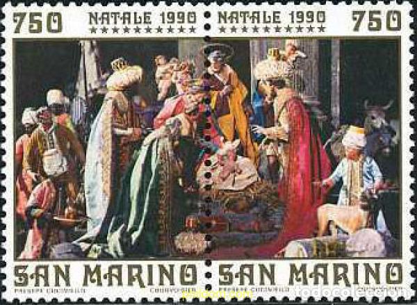 Sellos: 141382 MNH SAN MARINO 1990 NAVIDAD