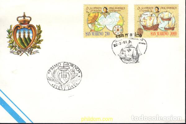Sellos: 445571 MNH SAN MARINO 1991 500 ANIVERSARIO DEL DESCUBRIMIENTO DE AMERICA