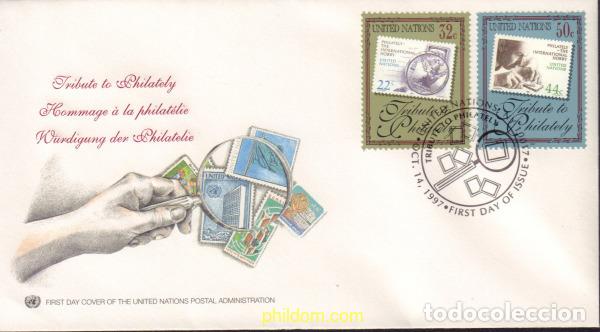 Sellos: 445566 MNH NACIONES UNIDAS. Nueva York 1997 HOMENAJE A LA FILATELIA