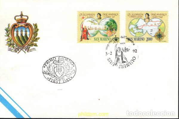Sellos: 445575 MNH SAN MARINO 1992 500 ANIVERSARIO DEL DESCUBRIMIENTO DE AMERICA