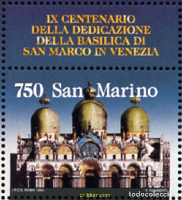 Sellos: 141450 MNH SAN MARINO 1994 9 CENTENARIO DE LA DEDICACION A LA BASILICA DE SAN MARCOS EN VENECIA