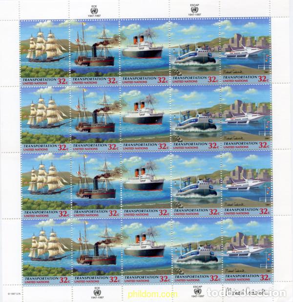 Sellos: 141378 MNH NACIONES UNIDAS. Nueva York 1997 BARCOS