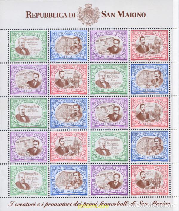 Sellos: 166647 MNH SAN MARINO 1997 120 ANIVERSARIO DEL PRIMER SELLO DE SAN MARINO