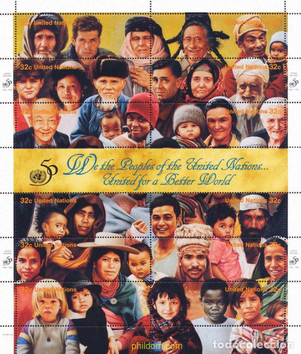 Sellos: 141364 MNH NACIONES UNIDAS. Nueva York 1995 50 ANIVERSARIO DE LAS NACIONES UNIDAS