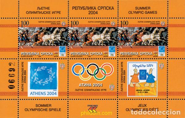 Sellos: 141740 MNH BOSNIA-HERZEGOVINA. Adm Serbia 2004 28 JUEGOS OLIMPICOS DE VERANO ATENAS 2004