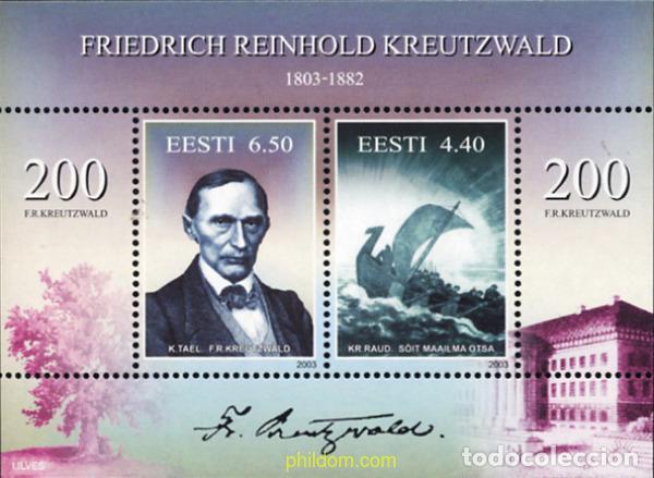 Sellos: 142675 MNH ESTONIA 2003 200 ANIVERSARIO DEL NACIMIENTO DE FRIEDRICH REINHOLD KREUTZWALD