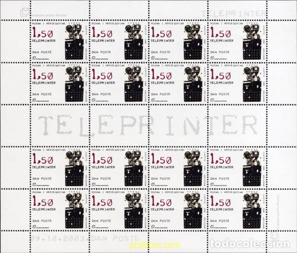 Sellos: 143169 MNH BOSNIA-HERZEGOVINA. Adm Croata 2003 75 ANIVERSARIO DEL TELEIMPRESOR
