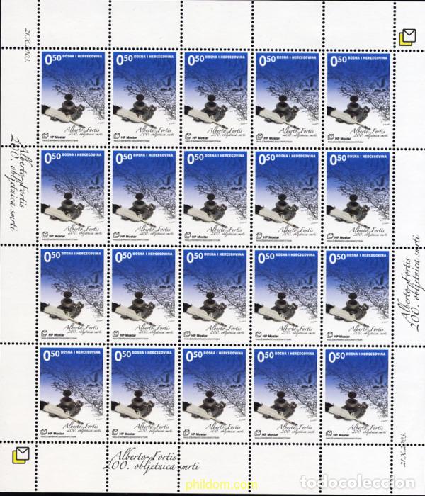 Sellos: 143172 MNH BOSNIA-HERZEGOVINA. Adm Croata 2003 200 ANIVERSARIO DE LA MUERTE DE ALBERTO FORTIS