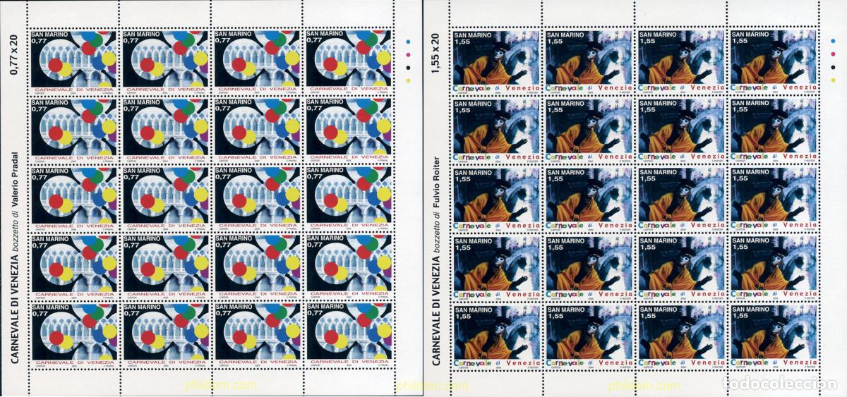 Sellos: 143530 MNH SAN MARINO 2004 CARNAVAL DE VENECIA