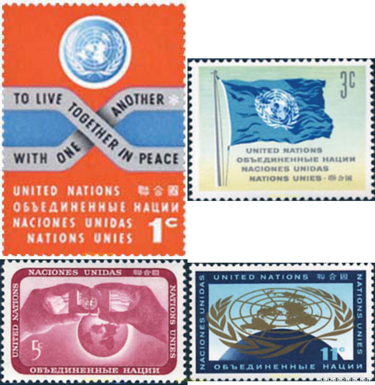 Francobolli: 143756 MNH NACIONES UNIDAS. Nueva York 1962 MOTIVOS VARIOS