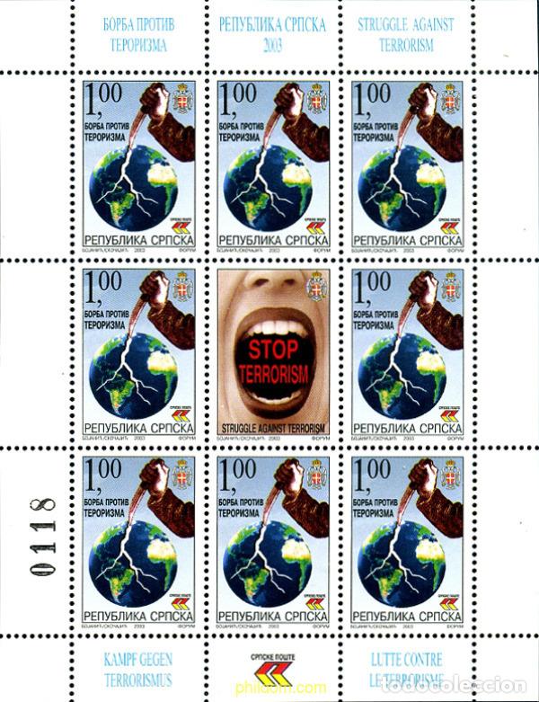 Sellos: 143903 MNH BOSNIA-HERZEGOVINA. Adm Serbia 2003 CAMPA&Ntilde;A CONTRA EL TERRORISMO