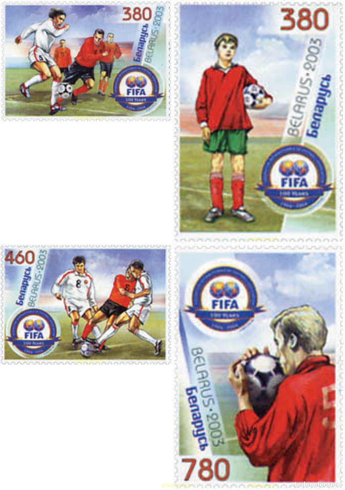 Selos: 144283 MNH BIELORRUSIA 2003 CENTENARIO DE LA FIFA