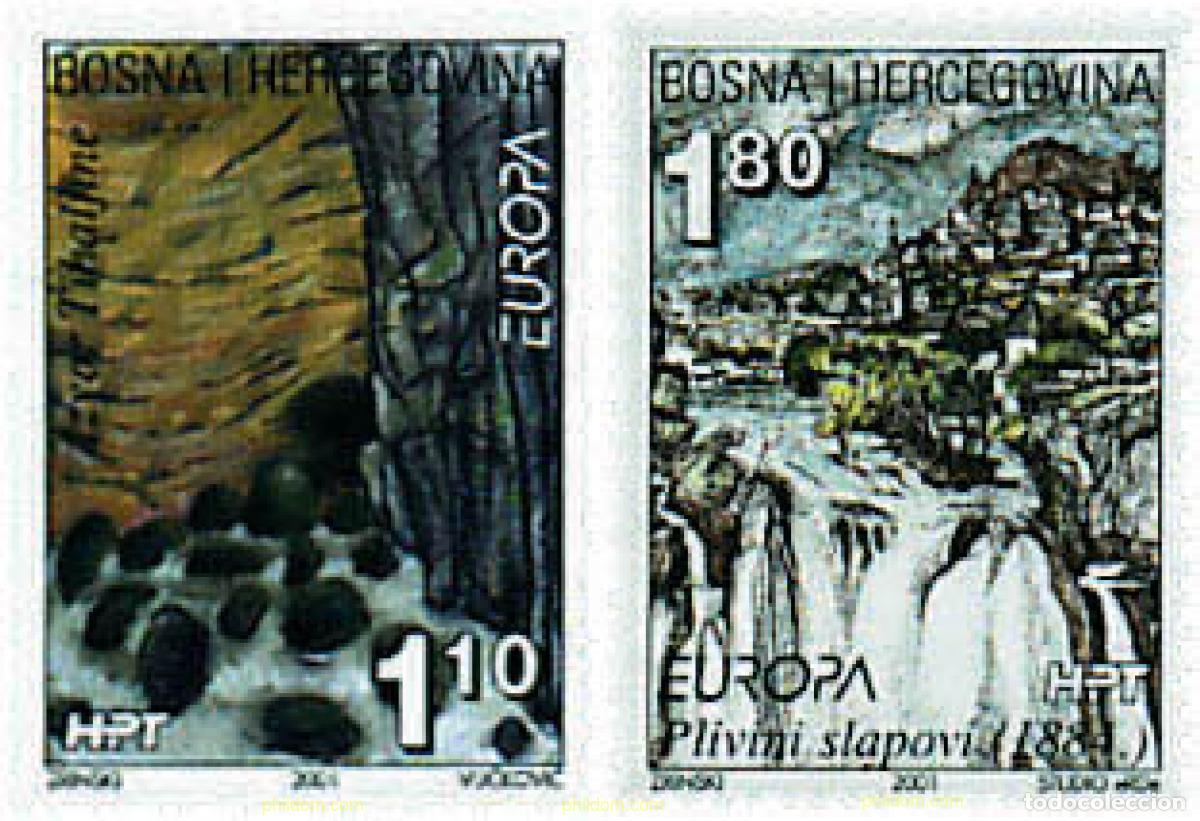 Sellos: 81625 MNH BOSNIA-HERZEGOVINA. Adm Croata 2001 EUROPA CEPT. CONSTRUCCION EUROPEA