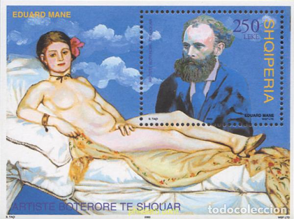 Sellos: 145300 MNH ALBANIA 2003 120 ANIVERSARIO DE LA MUERTE DE EDOUARD MANET