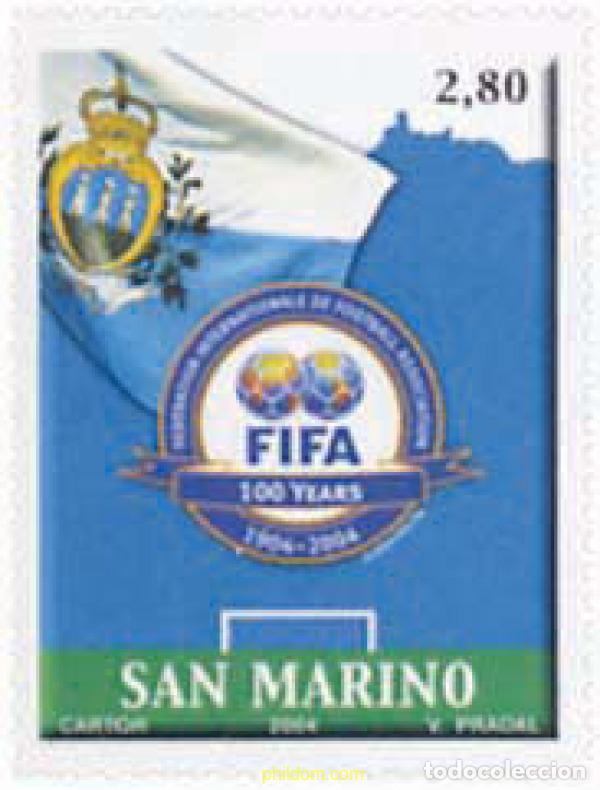 Sellos: 145811 MNH SAN MARINO 2004 CENTENARIO DE LA FIFA
