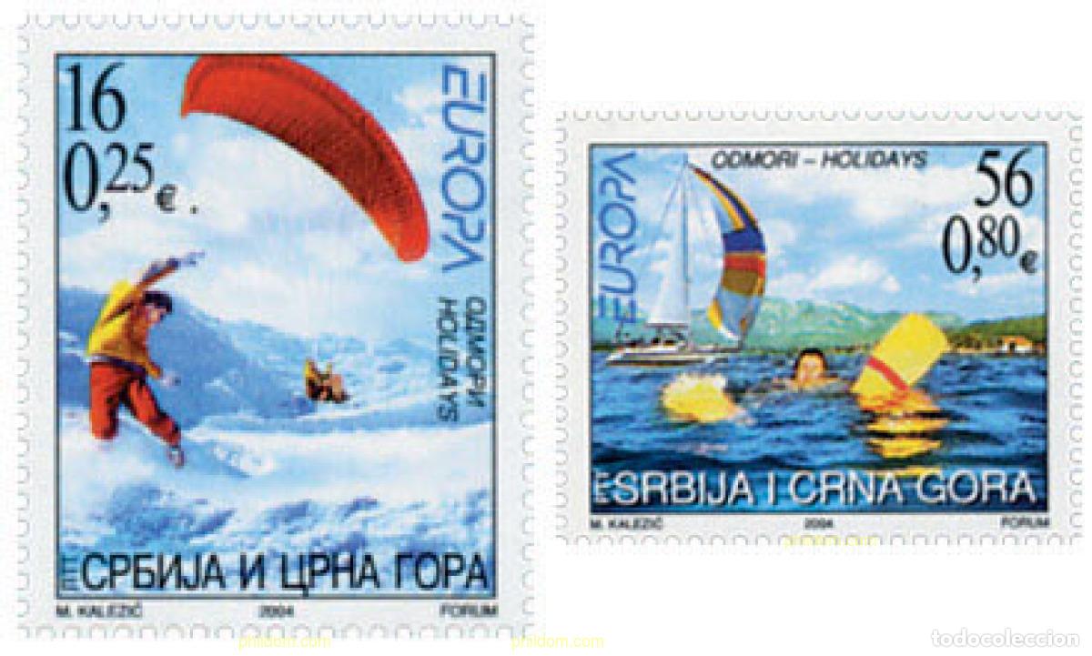 Sellos: 145923 MNH SERBIA Y MONTENEGRO 2004 EUROPA CEPT. VACACIONES