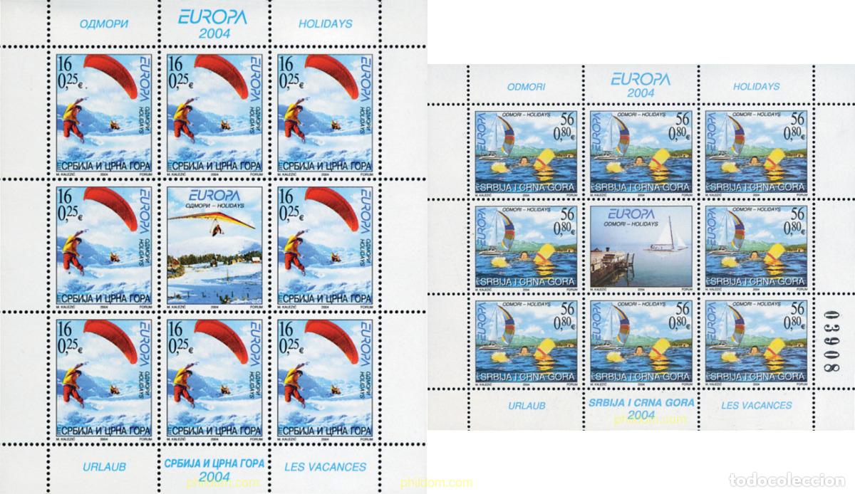Sellos: 145924 MNH SERBIA Y MONTENEGRO 2004 EUROPA CEPT. VACACIONES