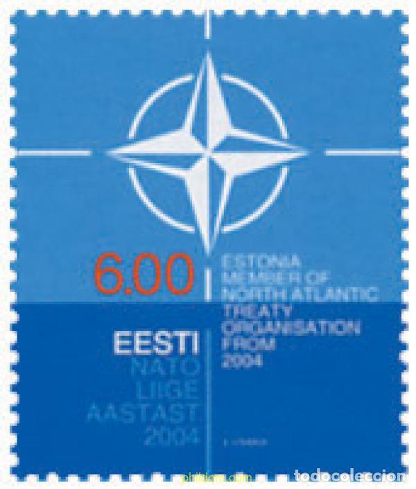 Sellos: 146044 MNH ESTONIA 2004 INGRESO A LA OTAN