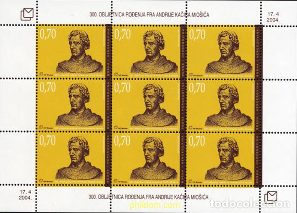 Timbres: 146246 MNH BOSNIA-HERZEGOVINA. Adm Croata 2004 300 ANIVERSARIO DEL NACIMIENTO DE ANDRIJA KACIC- MIO