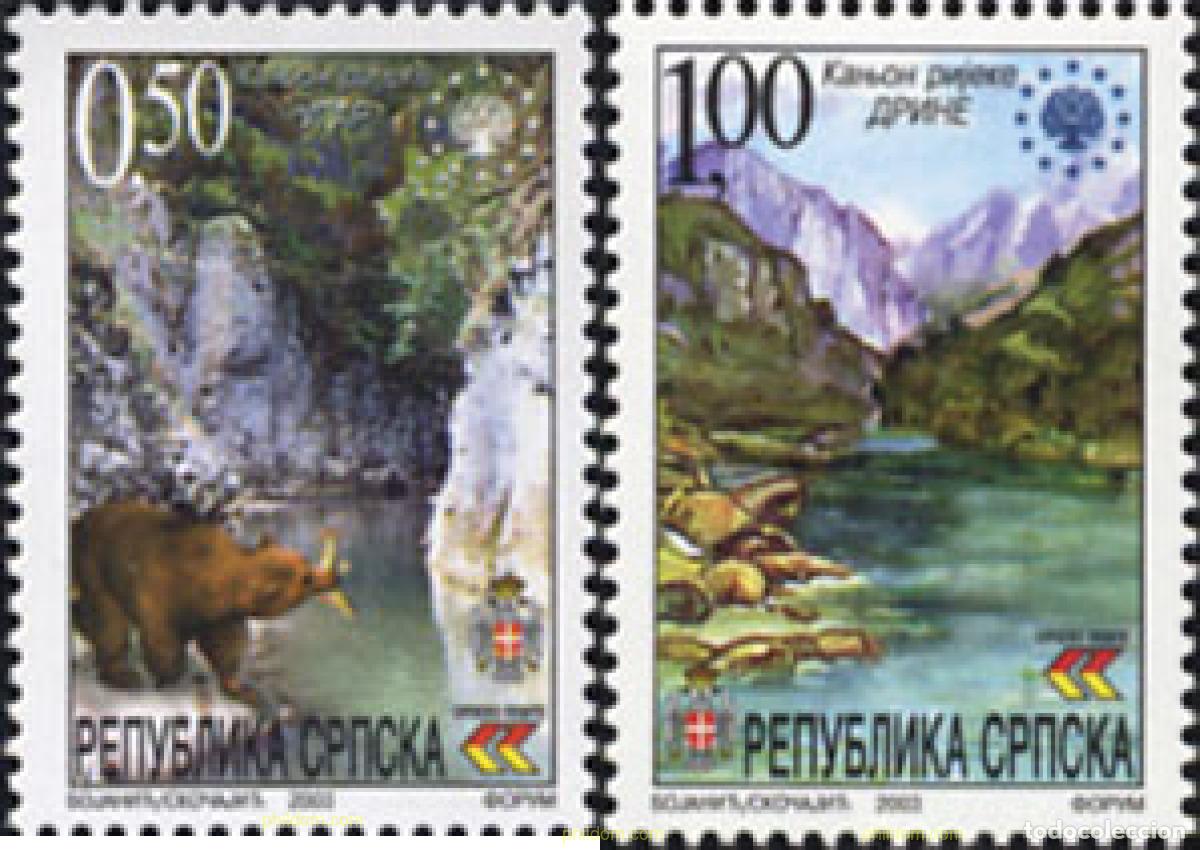 Timbres: 146250 MNH BOSNIA-HERZEGOVINA. Adm Serbia 2003 PROTECCION DE LA NATURALEZA EN EUROPA