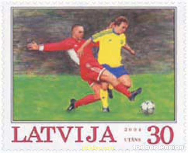 Sellos: 146295 MNH LETONIA 2004 EUROCOPA DE FUTBOL. PORTUGAL 2004