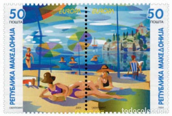 Sellos: 146306 MNH MACEDONIA 2004 EUROPA CEPT. VACACIONES