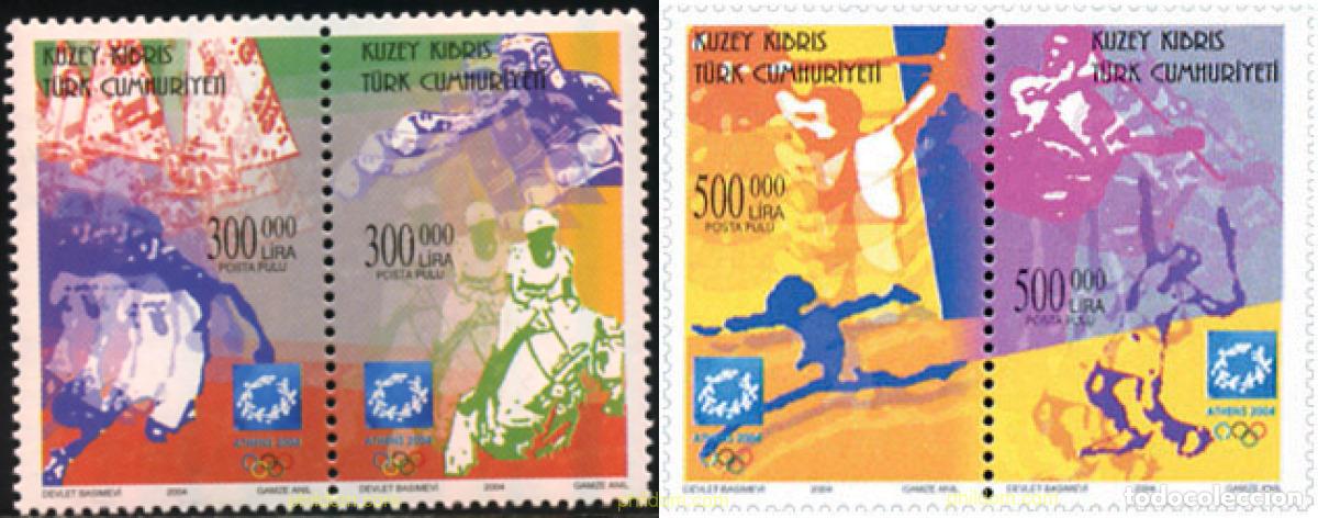 Sellos: 146846 MNH CHIPRE. Administraci&oacute;n turca 2004 28 JUEGOS OLIMPICOS DE VERANO ATENAS 2004