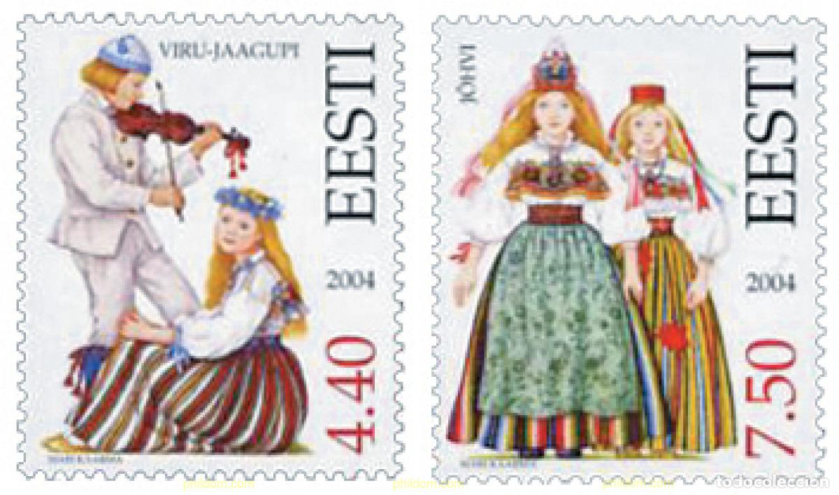 Timbres: 148721 MNH ESTONIA 2004 TRAJES TIPICOS