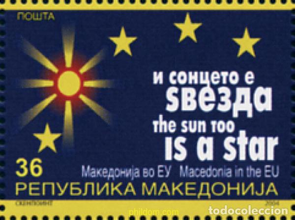 Sellos: 149049 MNH MACEDONIA 2004 ADHESION A LA UNION EUROPEA