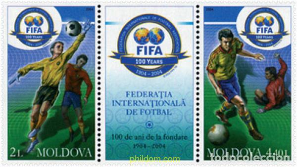 Sellos: 149064 MNH MOLDAVIA 2004 CENTENARIO DE LA FIFA