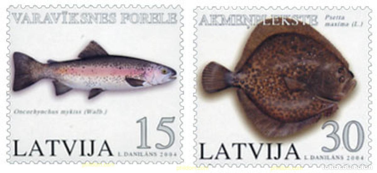 Sellos: 151567 MNH LETONIA 2004 PECES
